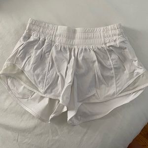 White Lululemon shorts in a size 2